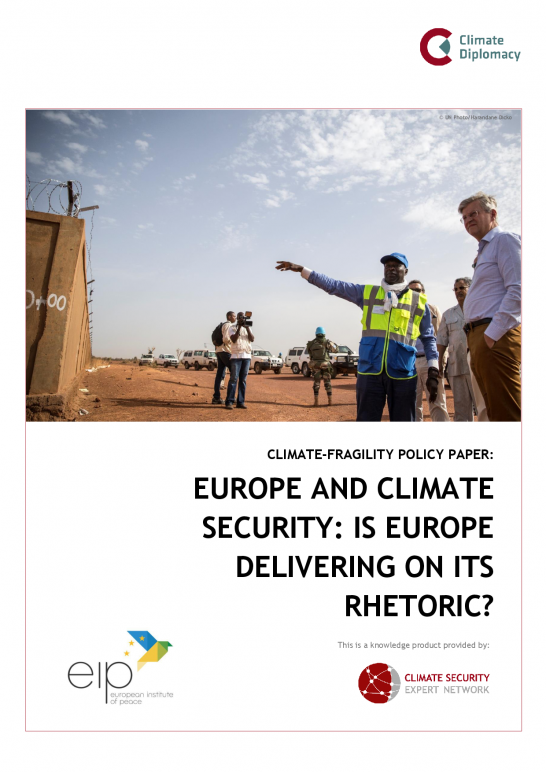 CSEN Policy Paper: Europe and Climate Security - Is Europe Delivering on its Rhetoric?